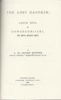 Ouvrages en langue étrangère Louis XVII or Onwarenhijaki, the indian Iroquois chief ? A. de Grasse Stevens