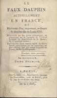 La mort au temple Le faux dauphin actuellement en France Alphonse de Beauchamp