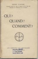 Autres Qui ? Quand ? Comment ? Pierre d'André