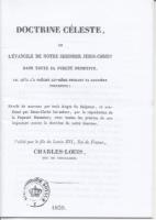 Naundorff Doctrine céleste ou l'Évangile de Notre Seigneur Jésus-Christ dans toute sa pureté primitive, tel qu'il l'a prêché lui-même pendant sa carrière terrestre Charles-Guillaume Naundorff 