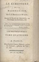 Romans & enfants Le Cimetière de la Madeleine J.-J. Regnault-Warin