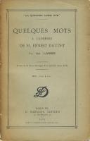 Naundorff Quelques mots à l'adresse de M. Ernest Daudet Adolphe Lanne