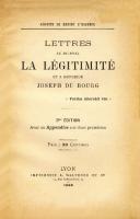 Naundorff Lettre au journal La Légitimité, et à M. Joseph du Bourg Auguste de Beugny d'Hagerue