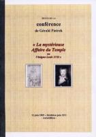 Ouvrage des membres La MystÃ©rieuse Affaire du Temple ou lâ€™Affaire Louis XVII GÃ©rald Pietrek