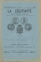 Journaux & revues La Légitimité, Organe de la Survivance du Roi-Martyr 