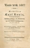 Ouvrages en langue étrangère Louis XVII lebt !!, Memoiren Carl Louis, herzog's der Normandie legitimen König's von Frankreich Charles-Guillaume Naundorff